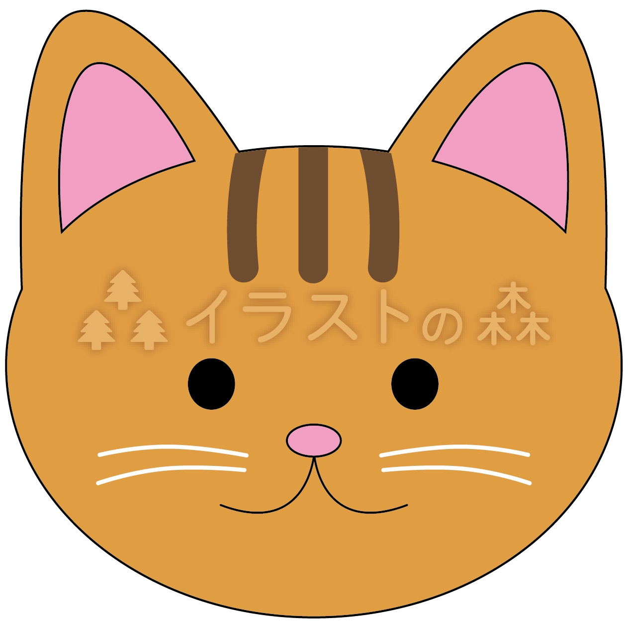 猫の顔のイラスト