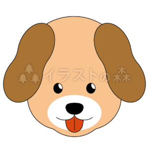 犬の顔のイラスト