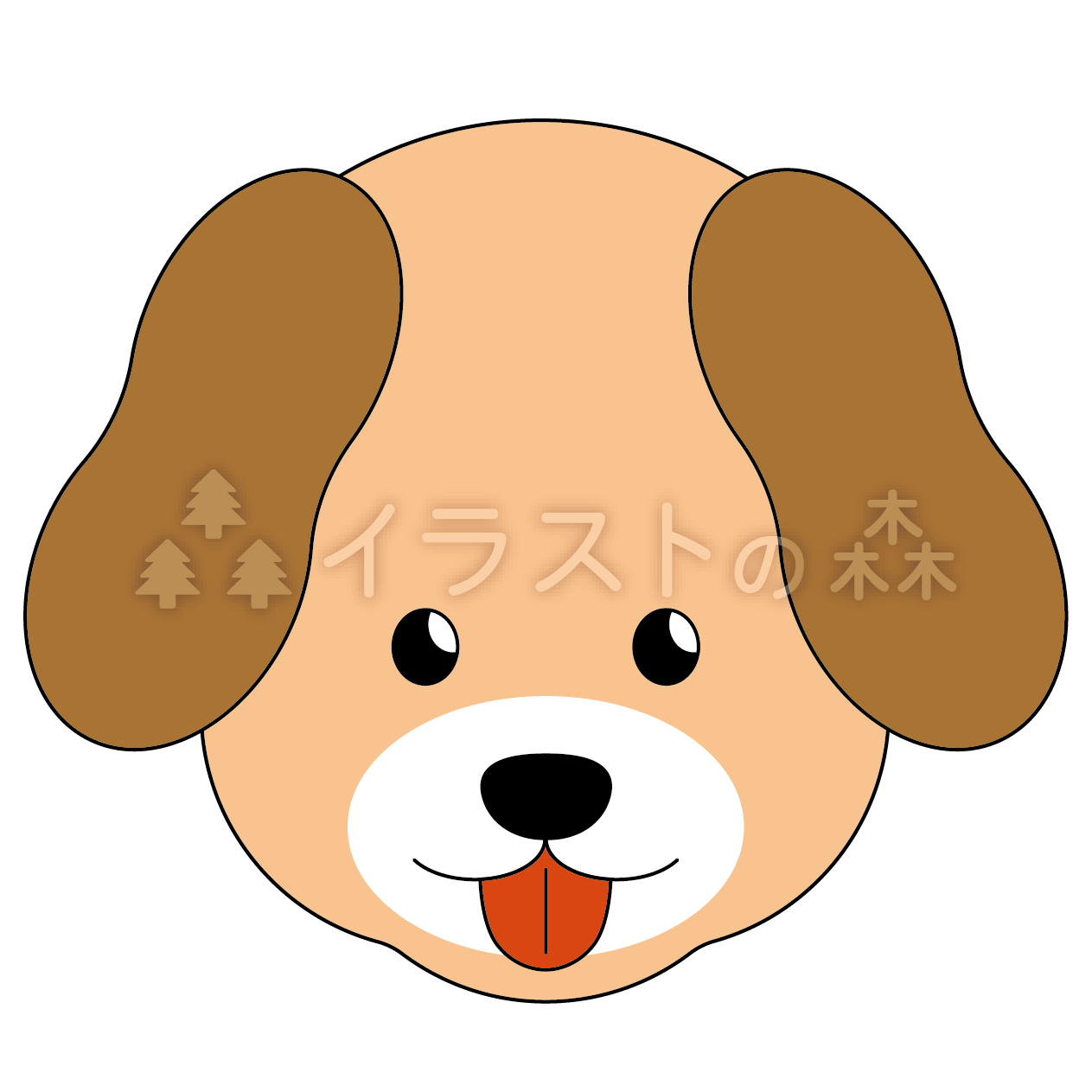 犬の顔のイラスト