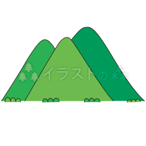 山々の風景イラスト