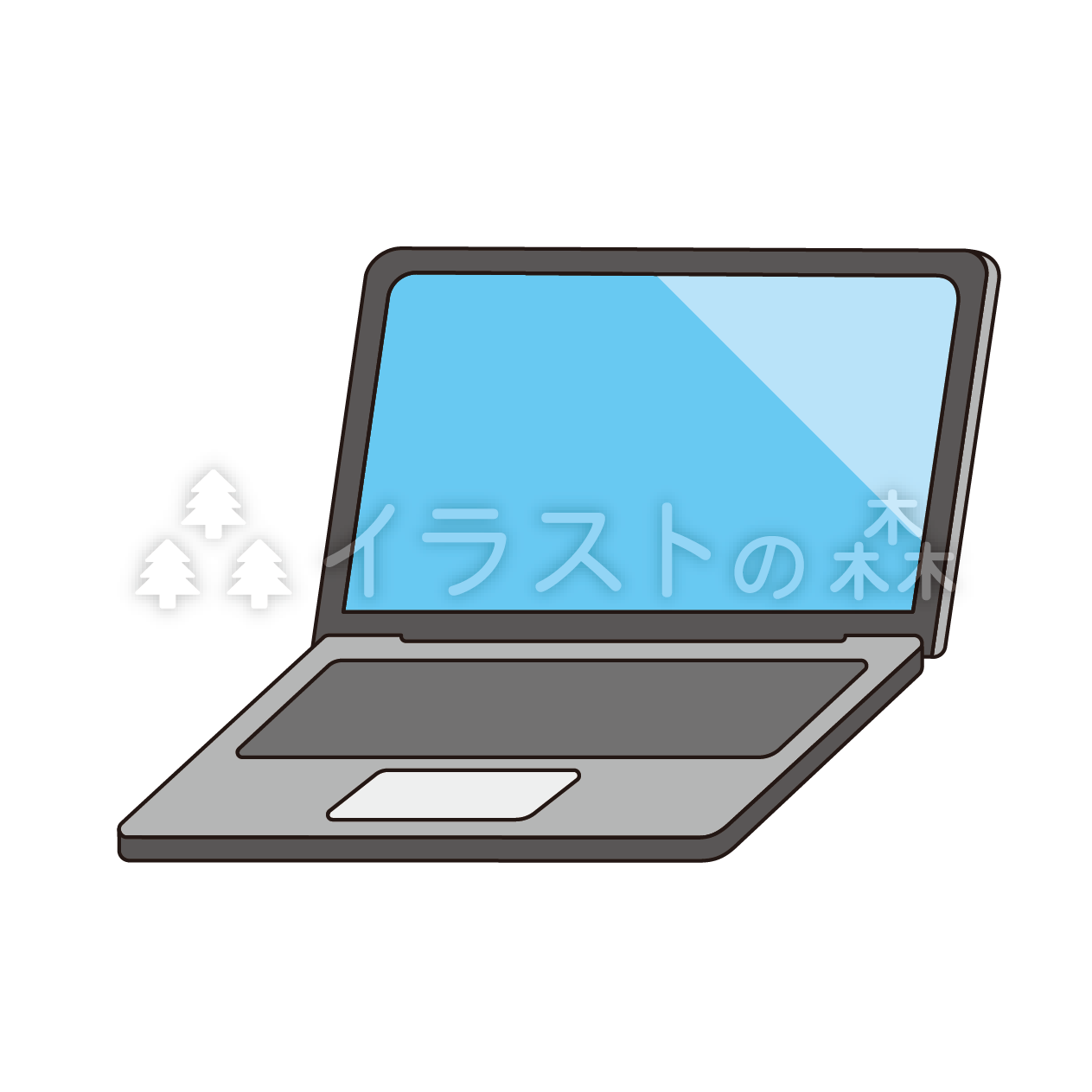 ノートパソコンのイラスト