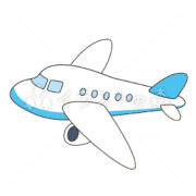 カラー 飛行機のイラスト Illustration of an Airplane