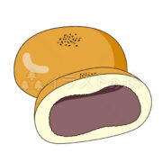 あんぱんのイラスト カラー Anpan illustration color