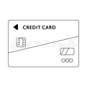 クレジットカード–いらもりの無料モノクロイラスト(ウォーターマークあり)
