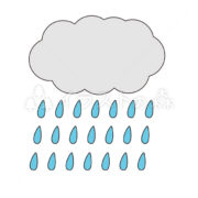 雨の無料カラーイラスト