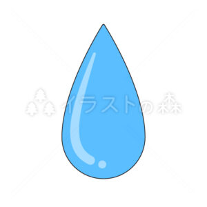水滴–いらもりの無料カラーイラスト（ウォーターマークあり）