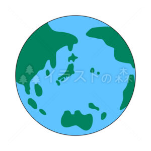 地球–いらもりの無料カラーイラスト（ウォーターマークあり）