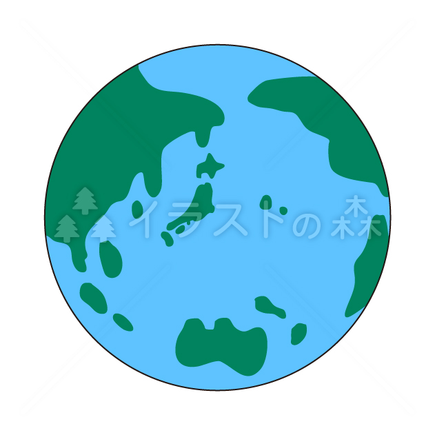 地球–いらもりの無料カラーイラスト（ウォーターマークあり）