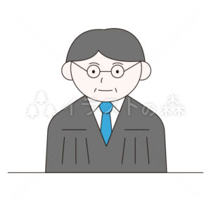 男性裁判官–いらもりの無料カラーイラスト（ウォーターマークあり）