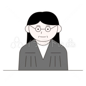 裁判官（女性）–いらもりの無料カラーイラスト（ウォーターマークあり）