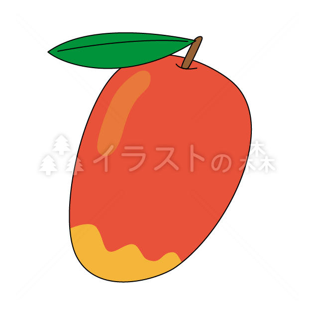 マンゴー–いらもりの無料カラーイラスト（ウォーターマークあり）