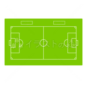 サッカーコート–いらもりの無料カラーイラスト（ウォーターマークあり）