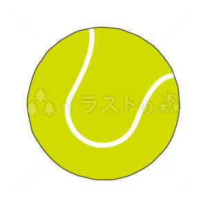 テニスボール–いらもりの無料カラーイラスト（ウォーターマークあり）