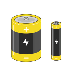乾電池の無料カラーイラスト