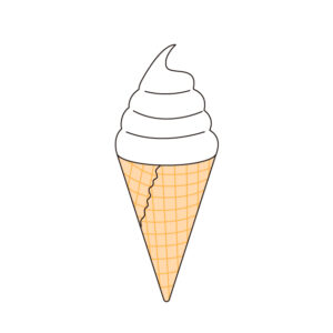 アイスクリームの無料カラーイラスト