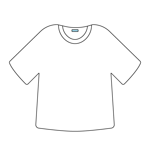 Tシャツの無料カラーイラスト