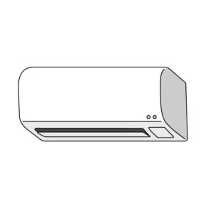 エアコンの無料カラーイラスト