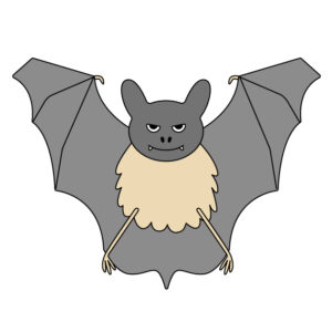 コウモリの無料カラーイラスト