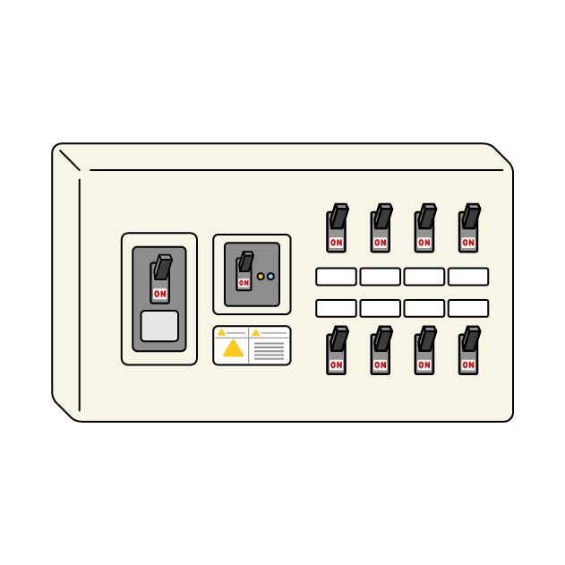 ブレーカー（分電盤）の無料カラーイラスト