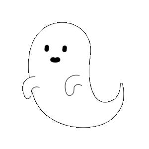 オバケの無料カラーイラスト