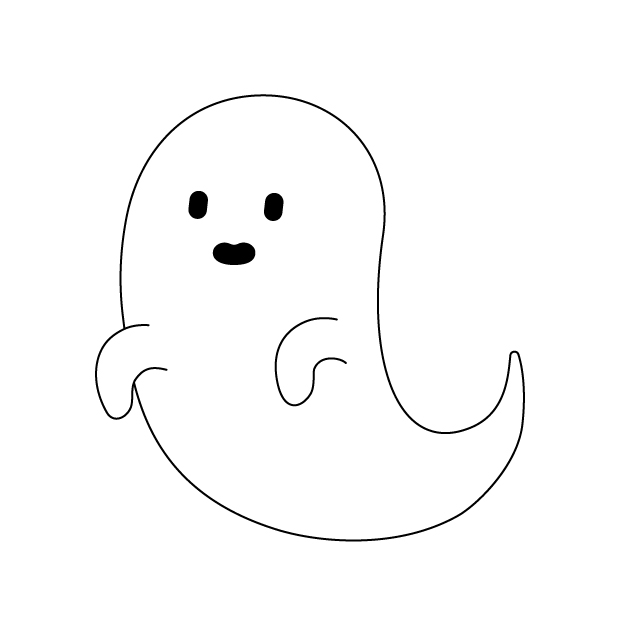 オバケの無料カラーイラスト