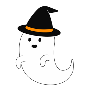 ハロウィンのオバケの無料カラーイラスト