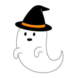 ハロウィンのオバケの無料カラーイラスト
