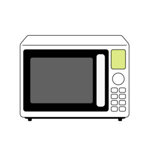 電子レンジの無料カラーイラスト