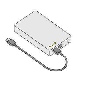 モバイルバッテリーの無料カラーイラスト