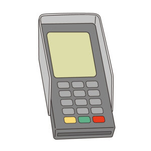 クレジット端末機の無料カラーイラスト