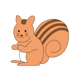 リスの無料カラーイラスト