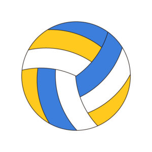 バレーボールの無料カラーイラスト