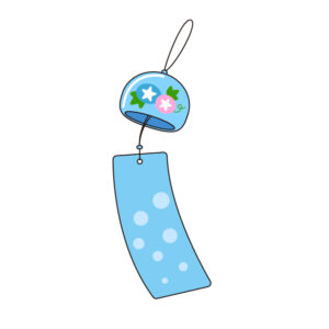 風鈴の無料カラーイラスト