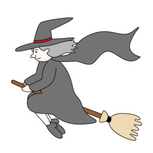 魔女の無料カラーイラスト