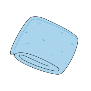 毛布の無料カラーイラスト
