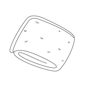 毛布の無料モノクロイラスト