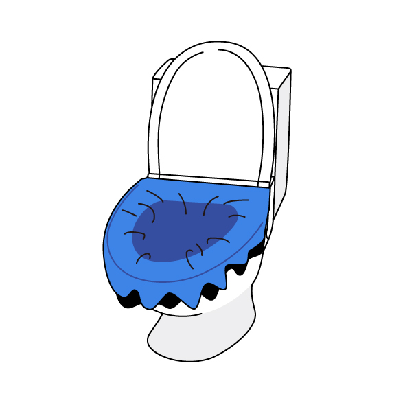 災害時の非常用トイレの無料カラーイラスト