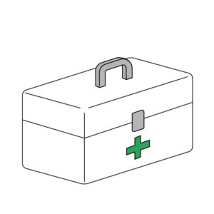 救急箱の無料カラーイラスト