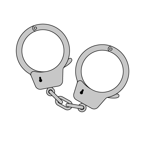 手錠の無料カラーイラスト