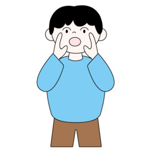 呼ぶ男性の無料カラーイラスト