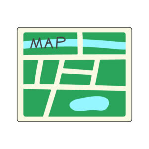 地図の無料カラーイラスト