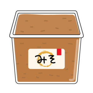 味噌（みそ）の無料カラーイラスト