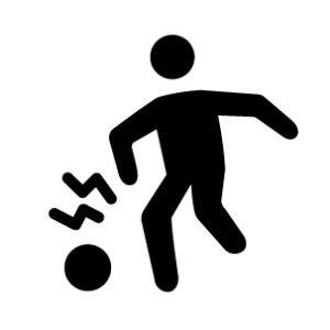 スポーツ怪我のシルエット