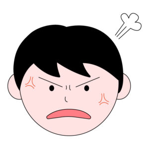 怒る男性の無料カラーイラスト