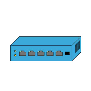 ハブ（インターネット）の無料カラーイラスト