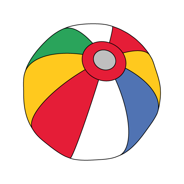 紙風船の無料カラーイラスト