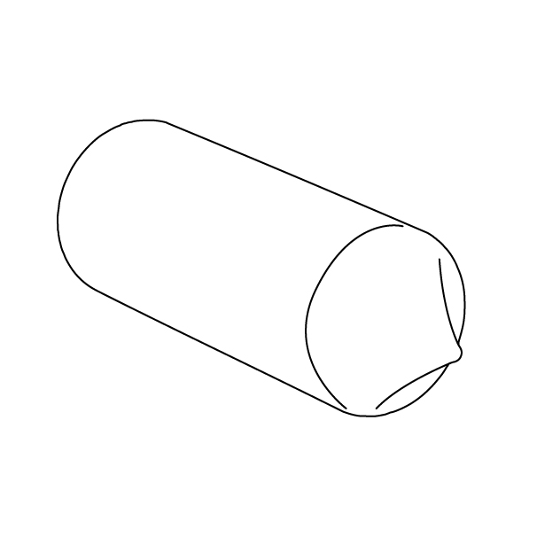 単結晶シリコンインゴットの無料モノクロイラスト