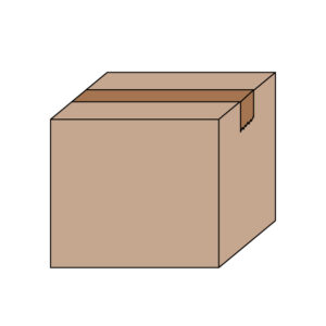 段ボール箱の無料カラーイラスト