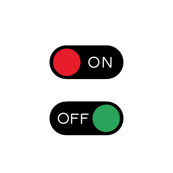 スライドスイッチの無料カラーイラスト