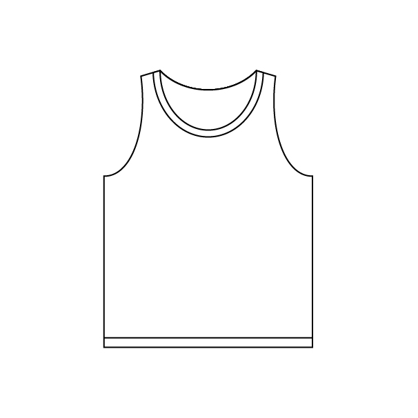 タンクトップの無料カラーイラスト